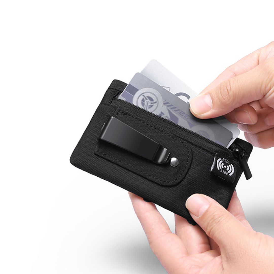 Slim RFID Wallet with Moneyclip